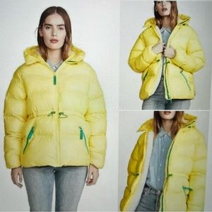 Yellow Hunter puffer jacket